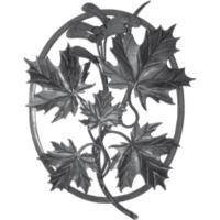 Кованый элемент узор с кленовыми листьями 03.319.08