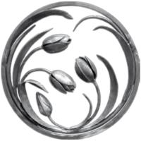 Кованый элемент узор фигурный с тюльпаном 03.303.06