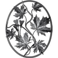 Кованый элемент узор с кленовыми листьями 03.319.09