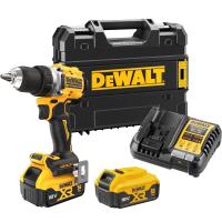 Аккумуляторная дрель-шуруповерт DEWALT DCD800P2, 18 В, 2000 об/мин, с 2 АКБ 5 Ач и ЗУ, в кейсе TSTAK (DCD800P2-QW)