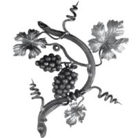 Кованый элемент узор,  виноградная лоза 14.302.08