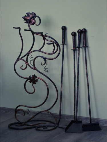 Кованый каминный набор