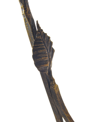 Кочерга кованая с листком конус золото