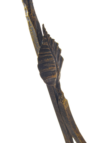 Кочерга кованая с листком конус золото