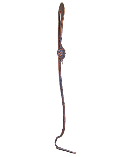 Кочерга кованая с листком конус бронза