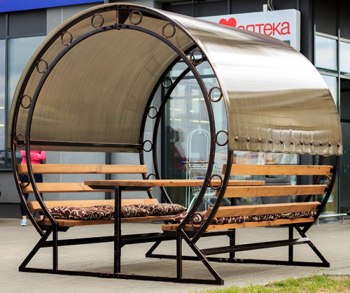 Беседка металлокованная со столом быстросборная