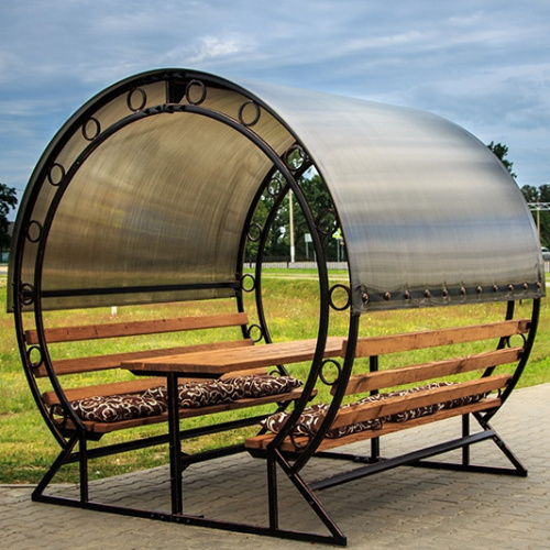 Беседка металлокованная со столом быстросборная