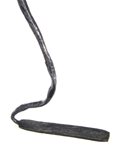 Кочерга кованая с листком конус серебро