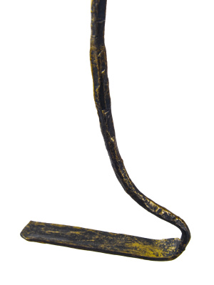 Кочерга кованая с листком конус золото