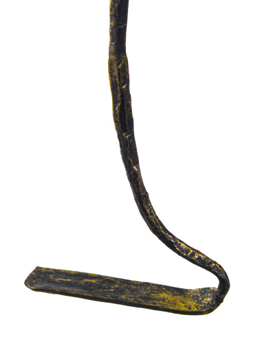 Кочерга кованая с листком конус золото