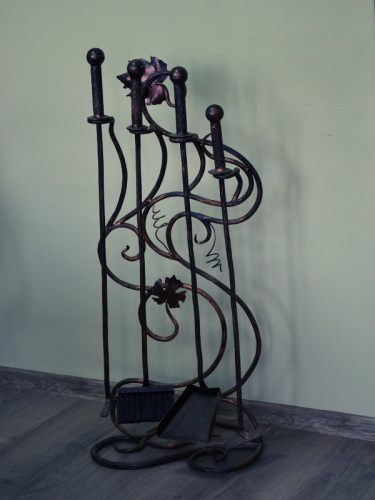 Кованый каминный набор