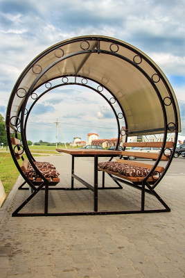 Беседка металлокованная со столом быстросборная