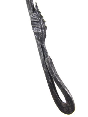 Кочерга кованая с листком конус серебро