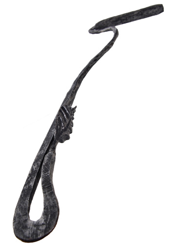 Кочерга кованая с листком конус серебро