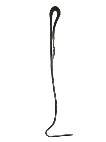 Кочерга кованая с листком конус золото