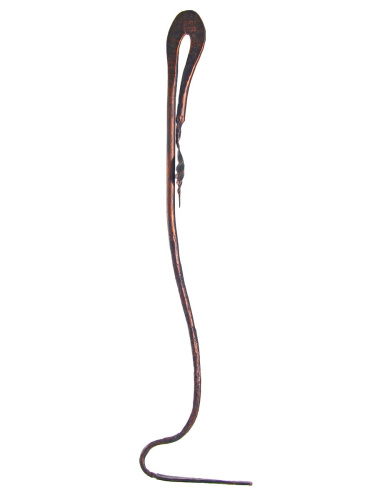 Кочерга кованая с листком конус бронза